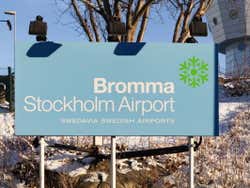 All'ingresso dell'Aeroporto di Bromma