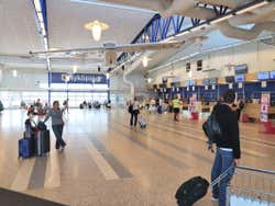 All'interno dell'Aeroporto di Skavsta